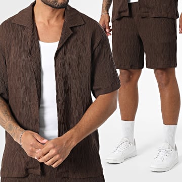 Frilivin - Conjunto Camisa Manches Courtes Et Short Jogging L10 Marrón