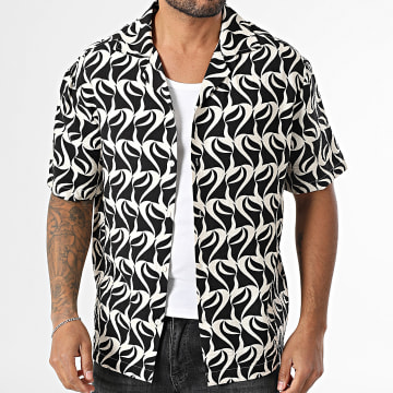 Frilivin - Chemise Manches Courtes 137 Noir Ecru
