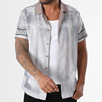 Frilivin - Chemise Manches Courtes M52 Gris Beige