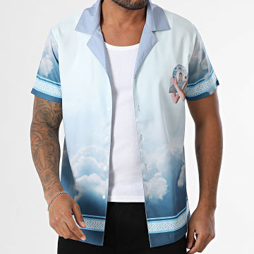 Frilivin - Chemise Manches Courtes N53 Bleu Clair Multi