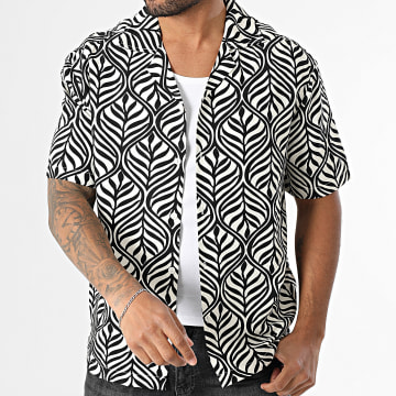 Frilivin - Chemise Manches Courtes 136 Ecru Noir