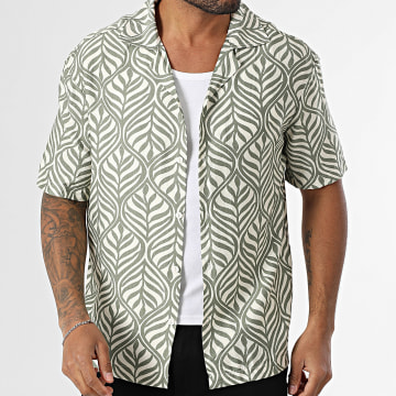 Frilivin - Chemise Manches Courtes 136 Ecru Vert