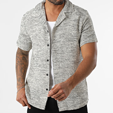 Frilivin - Chemise Manches Courtes S18 Beige Blanc Noir