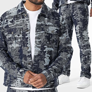 Frilivin - Ensemble Surchemise Jean et Jean Regular Fit D01 Bleu Brut