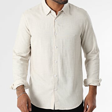 Frilivin - Chemise Manches Longues X65 Beige Chiné