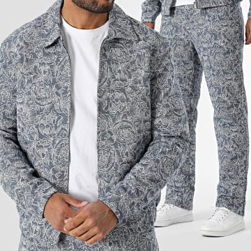 Frilivin - Ensemble Veste Zippée Et Pantalon M37 Bleu Indigo