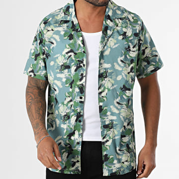 Frilivin - Chemise Manches Courtes Q16 Gris Vert Noir