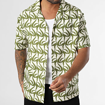 Frilivin - Chemise Manches Courtes 137 Vert Ecru