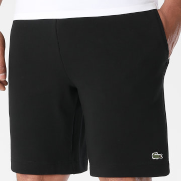 Lacoste - Short Jogging Logo Brodé Crocodile Noir