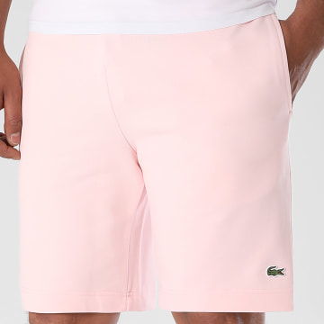 Lacoste - Short Jogging Logo Brodé Crocodile Rose