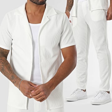 MTX - Ensemble Chemise Manches Courtes Et Pantalon Côtelé 017 Beige Clair
