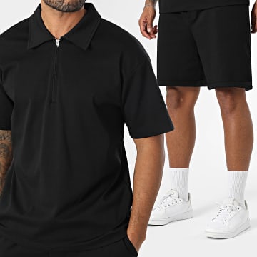 MTX - Ensemble Polo Manches Courtes Et Short Jogging 095 Noir