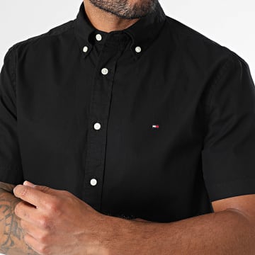 Tommy Hilfiger - Flex Poplin Solid Short Sleeve Shirt 7584 Black