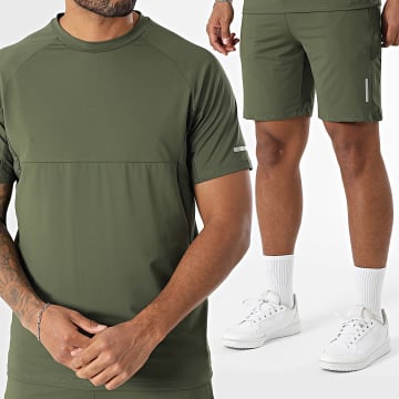 Classic Series - Ensemble Tee Shirt Et Short Jogging 439 Vert Kaki