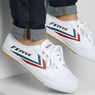 Feiyue - Baskets Low 1920 White Blue Red