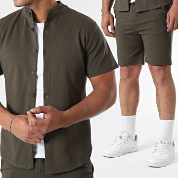Frilivin - Ensemble Chemise Manches Courtes Et Short 183 Vert Kaki