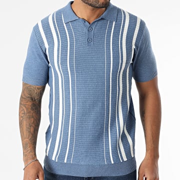 Frilivin - Polo Short Sleeve 170 Light Blue Mottled