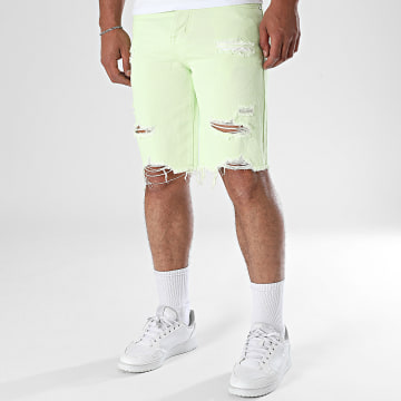 Frilivin - Short Jean 512 Vert Clair