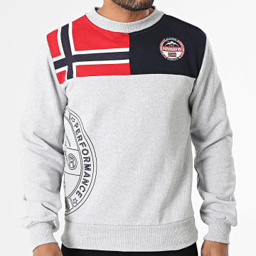 Geographical Norway - Sweat Crewneck G-Round Gris Chiné