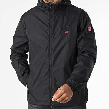 Geographical Norway - Coupe-Vent Capuche Zippé 608 Noir