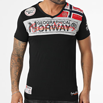 Geographical Norway - Tee Shirt Col V 098 Noir