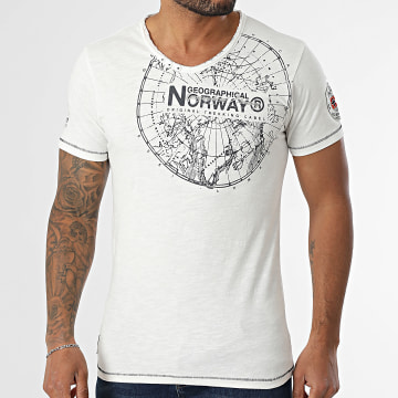 Geographical Norway - Tee Shirt Col V 905 Blanc