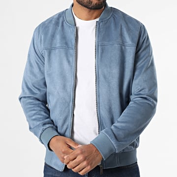 Armita - Veste Bomber Suédine 520 Bleu Indigo
