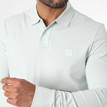 BOSS - Polo Manches Longues Passerby 50507704 Bleu Clair