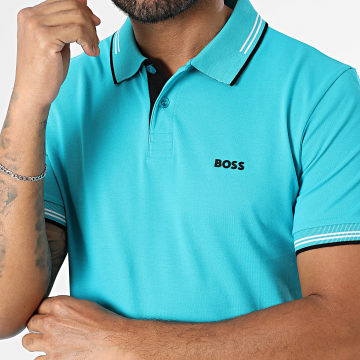 BOSS - Polo Manches Courtes Slim Paul 50506193 Bleu Clair