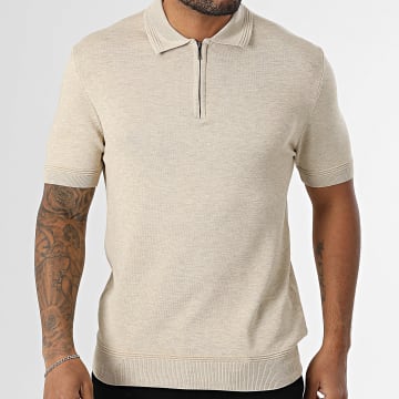 Classic Series - Polo Manches Courtes Maille 565 Beige Chiné