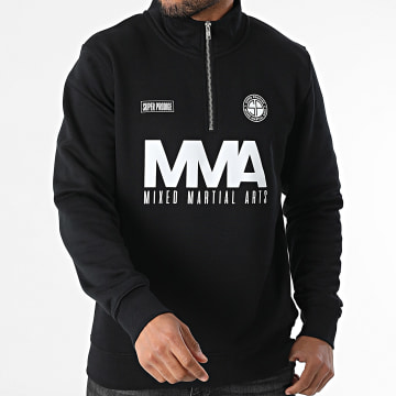 Super Prodige - SP FC Zip Neck Sweatshirt Black White