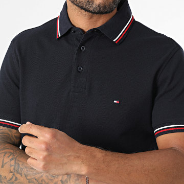 Tommy Hilfiger - Polo Manches Courtes Slim Fit Tipped 7346 Bleu Marine