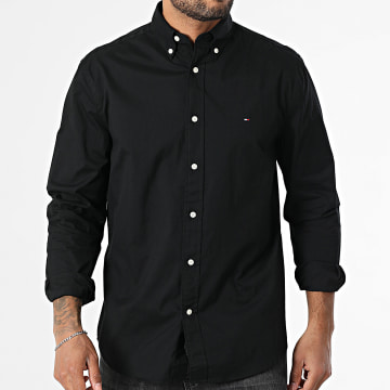 Tommy Hilfiger - Shirt Long Sleeve Regular Fit Core Flex Poplin Solid 9988 Black