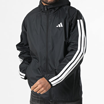 Adidas Sportswear - Veste Capuche Zippée A Bandes 3 Stripes JE6325 Noir