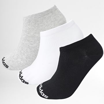 Adidas Originals - Lot De 3 Paires De Chaussettes Lin Low IC1300 Noir Blanc Gris