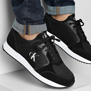 Calvin Klein - Baskets Retro Runner Sock Low Lace Up 1326 Black Bright White