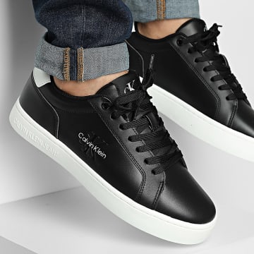 Calvin Klein - Baskets Classic Cupsole Mono Leather 1369 Black Bright White