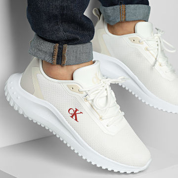 Calvin Klein - Baskets Eva Runner Mix Mesh 1285 Bright White Moonstruck Tandoori
