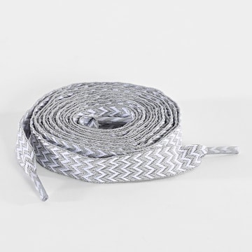 Classic Series - Lacets Larges Gris Blanc