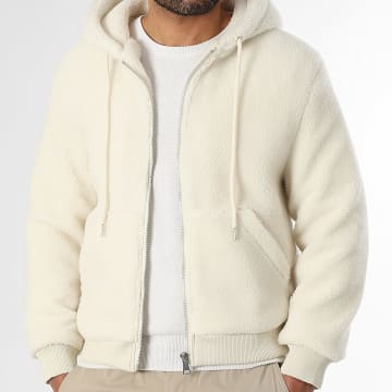 LBO - Zipped Hooded Jacket Sherpa 1802 Light Beige