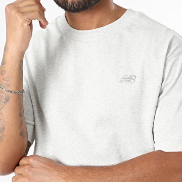 New Balance - Tee Shirt Relaxed Fit MT41533 Gris Chiné