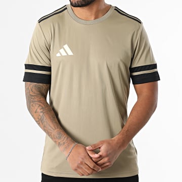 Adidas Sportswear - Tee Shirt Jersey A Bandes Squa 25 JP3412 Beige