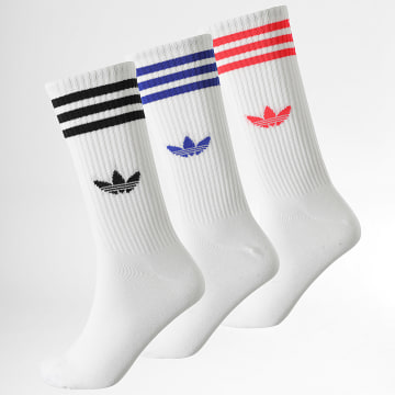 Adidas Originals - 3 Paar 3-Streifen High Crew Socken JV7419 Weiß