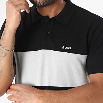 BOSS - Polo Manches Courtes Stripe Zone 50545871 Noir Gris