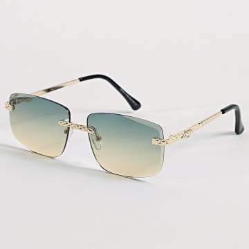 Frilivin - Lunettes De Soleil 814 Vert Jaune Dégradé Doré