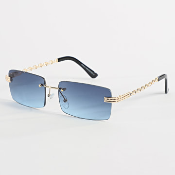 Frilivin - Lunettes De Soleil 815 Bleu Marine Noir Doré