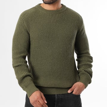 LBO - Suéter Cuello Redondo Grandes Puntos 2011 Verde Oliva
