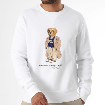 Polo Ralph Lauren - Sweat Crewneck Polo Bear Blanc