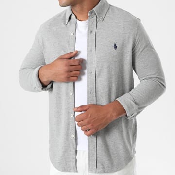 Polo Ralph Lauren - Chemise Manches Longues Original Player Gris Chiné
