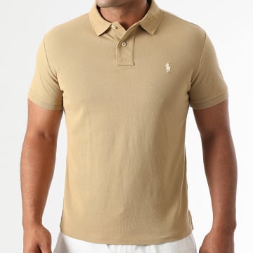 Polo Ralph Lauren - Polo Manches Courtes Custom Slim Original Player Beige